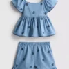 1,5–9 Jahre | Set aus Chambray-Bluse und Shorts 1,5–9 Jahre | Set aus Chambray-Bluse und Shorts