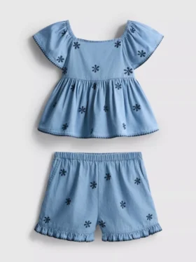 1,5–9 Jahre | Set aus Chambray-Bluse und Shorts