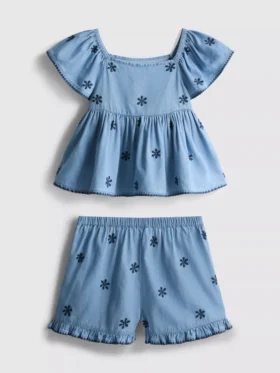 1,5–9 Jahre | Set aus Chambray-Bluse und Shorts
