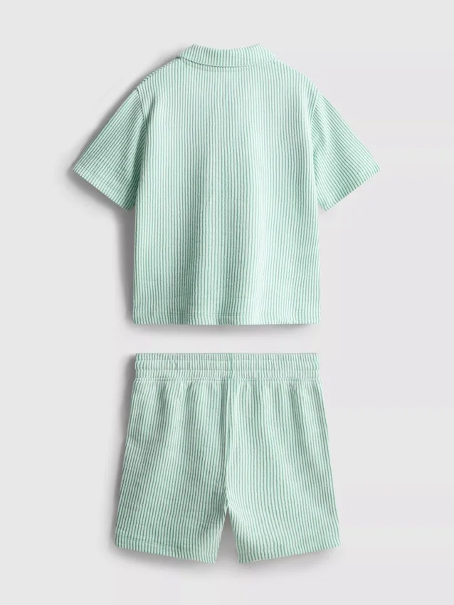 1,5–9 Jahre | Set aus gestreiftem Hemd und Shorts 1,5–9 Jahre | Set aus gestreiftem Hemd und Shorts