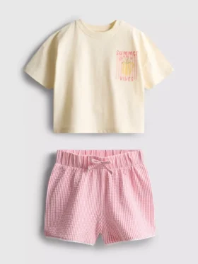 1,5–9 Jahre | Set aus kastenförmigem T-Shirt und Shorts