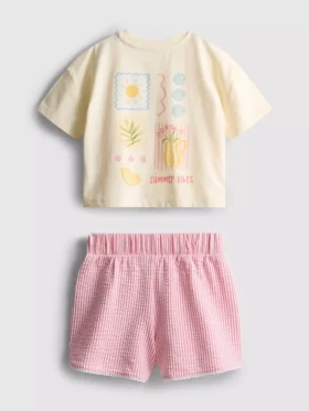 1,5–9 Jahre | Set aus kastenförmigem T-Shirt und Shorts