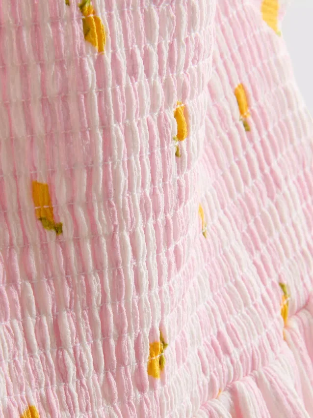 1,5–9 Jahre | Smockkleid mit Zitronenmuster 1,5–9 Jahre | Smockkleid mit Zitronenmuster