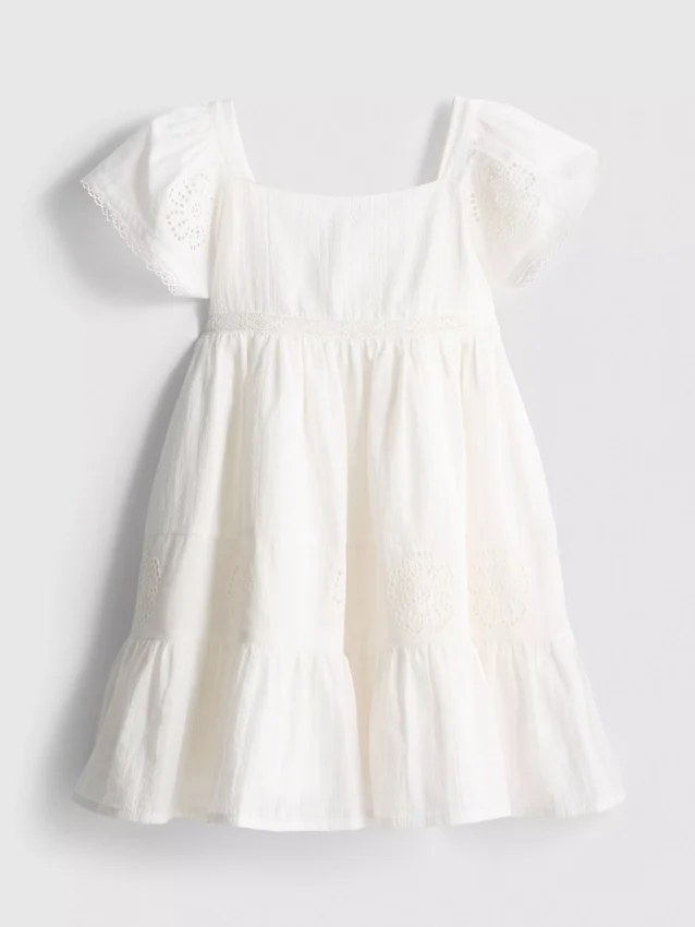 1,5–9 Jahre | Stufiges Lochstickerei-Kleid 1,5–9 Jahre | Stufiges Lochstickerei-Kleid