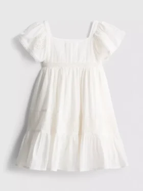 1,5–9 Jahre | Stufiges Lochstickerei-Kleid