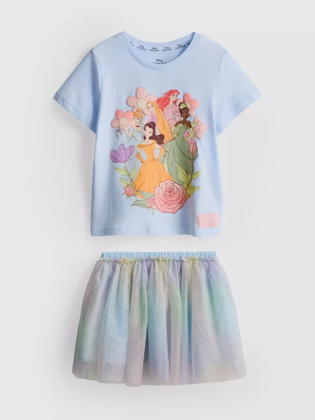 1–9 Jahre | Disney-Prinzessinnen-Set aus T-Shirt und Tutu-Rock 1–9 Jahre | Disney-Prinzessinnen-Set aus T-Shirt und Tutu-Rock