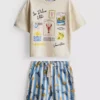 1–9 Jahre | Dolce Vita Set aus T-Shirt mit Aufdruck und Shorts 1–9 Jahre | Dolce Vita Set aus T-Shirt mit Aufdruck und Shorts