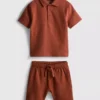 1–9 Jahre | Set aus strukturiertem Poloshirt und Shorts 1–9 Jahre | Set aus strukturiertem Poloshirt und Shorts