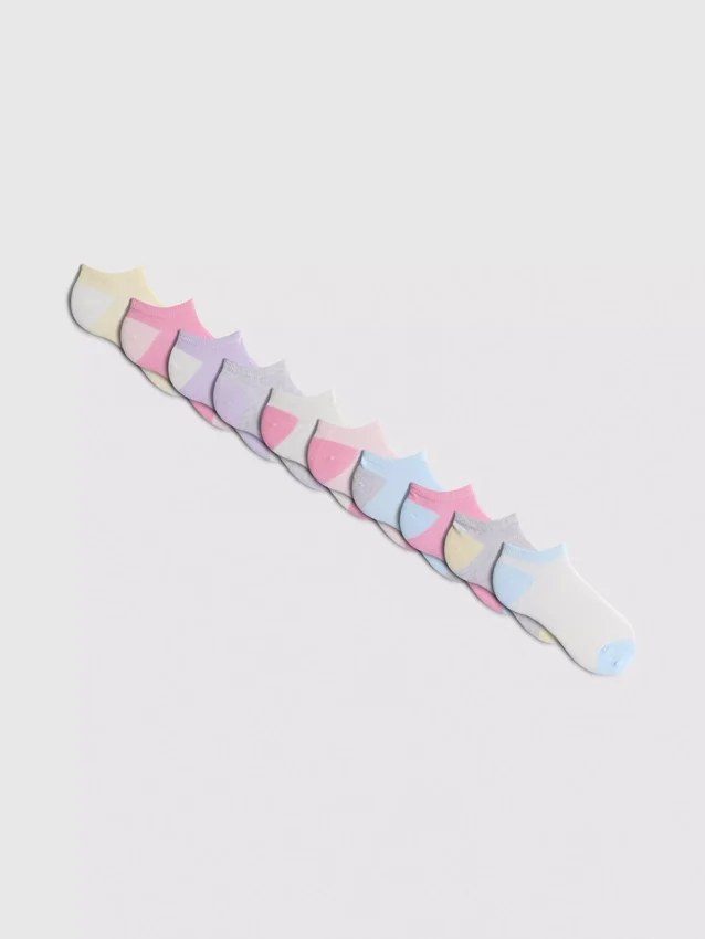 10er-Pack Sneaker-Socken mit flachen Nähten 10er-Pack Sneaker-Socken mit flachen Nähten