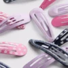 12er-Pack gemischte Haarspangen mit Druckknopf