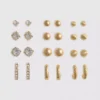 12er-Pack Ohrstecker und Creolen