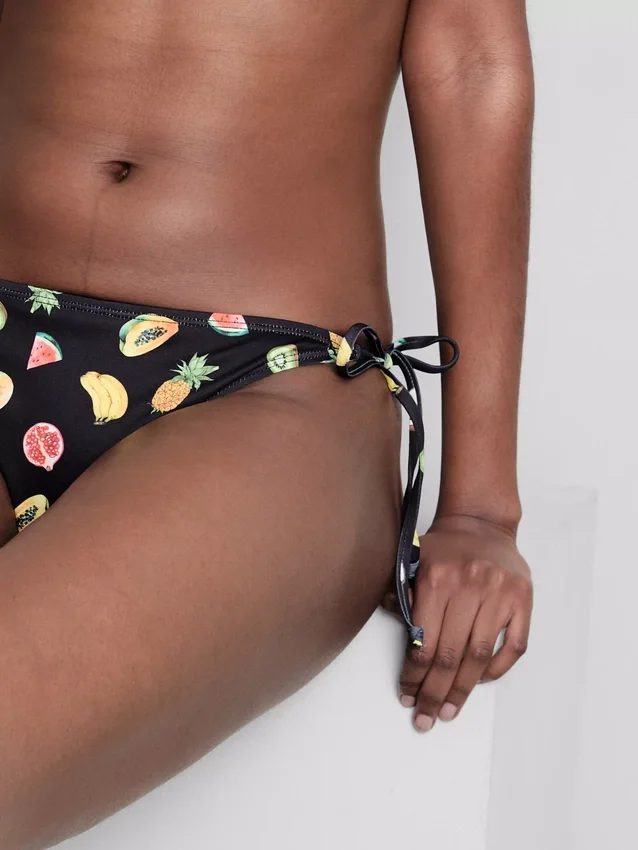 2er-Pack bedruckte Bikini-Höschen mit seitlichem Bindeband 2er-Pack bedruckte Bikini-Höschen mit seitlichem Bindeband