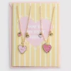 2er-Pack „BFF“-Herz-Halsketten