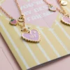 2er-Pack „BFF“-Herz-Halsketten