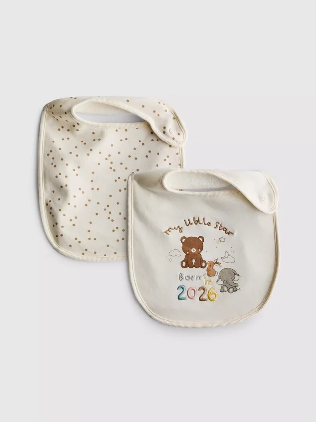 2er-Pack „Born in 2026“-Lätzchen 2er-Pack „Born in 2026“-Lätzchen