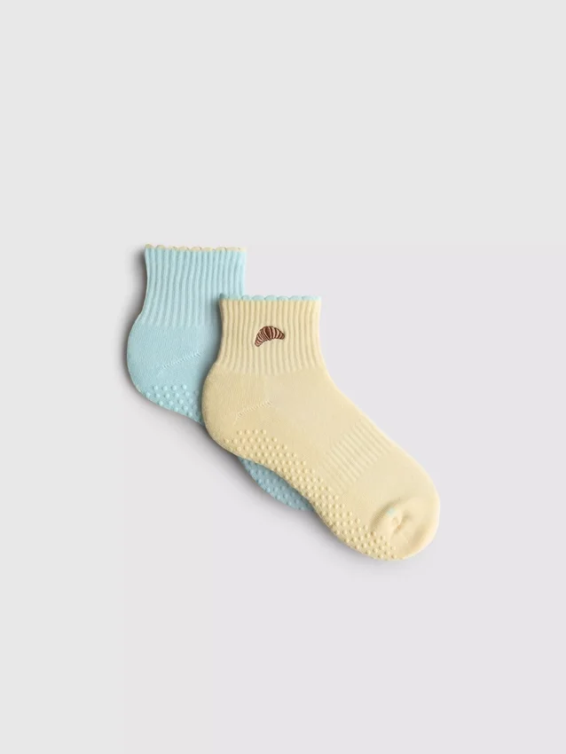 2er-Pack Croissant-Yoga-Socken 2er-Pack Croissant-Yoga-Socken