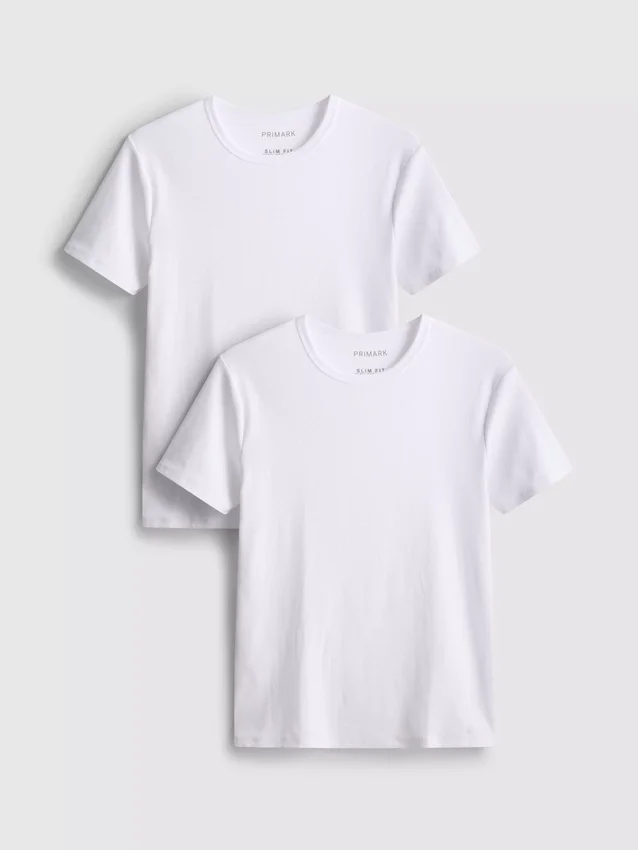 2er-Pack kurzärmelige T-Shirts mit gerippter Struktur 2er-Pack kurzärmelige T-Shirts mit gerippter Struktur