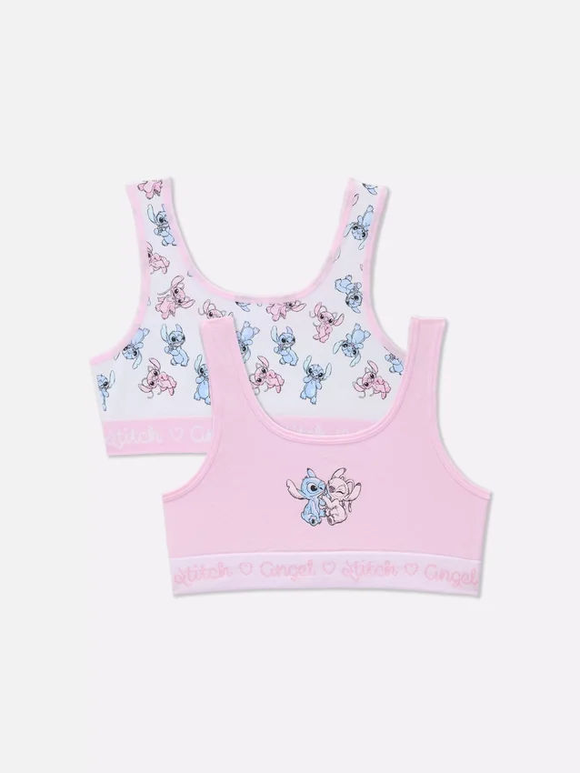 2er-Pack nahtlose Crop-Tops mit Disney-Motiven „Stitch“ und „Angel“ 2er-Pack nahtlose Crop-Tops mit Disney-Motiven „Stitch“ und „Angel“
