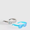 2er-Pack Sonnenbrillen mit eckigem Rahmen