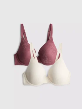 2er-Pack Vollbedeckungs-Spitzen-BHs