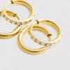2er-Pack wasserfeste Diamanta-Creolen