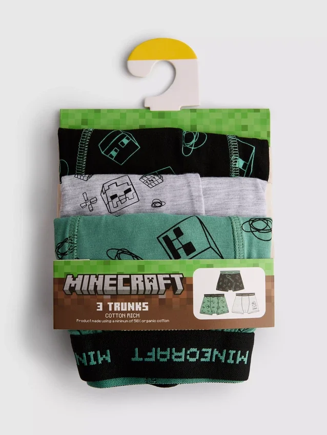 3–15 Jahre | 3er-Pack Minecraft-Badehosen 3–15 Jahre | 3er-Pack Minecraft-Badehosen