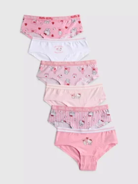 3–15 Jahre | 6er-Pack Hello Kitty Hipster-Slips