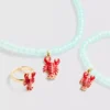 3-teiliges Schmuck-Set mit Karabinerverschluss