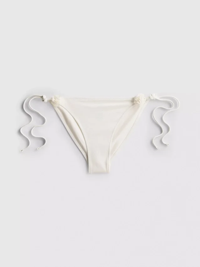 3D-Bikini-Höschen mit Blumenmuster und seitlichen Bindebändern 3D-Bikini-Höschen mit Blumenmuster und seitlichen Bindebändern
