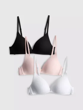3er-Pack bügellose BHs aus Mikrofaser