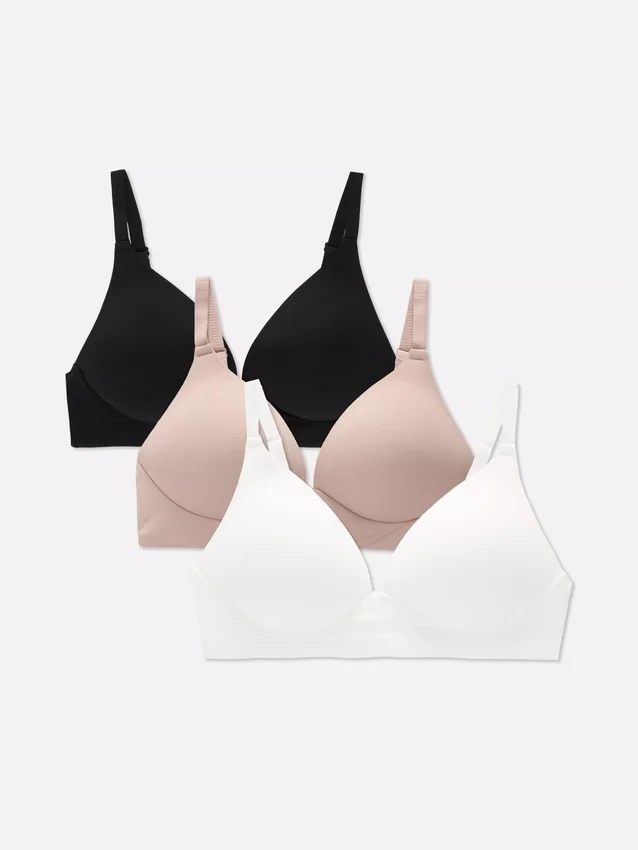 3er-Pack bügellose BHs mit gebürsteter Oberfläche 3er-Pack bügellose BHs mit gebürsteter Oberfläche