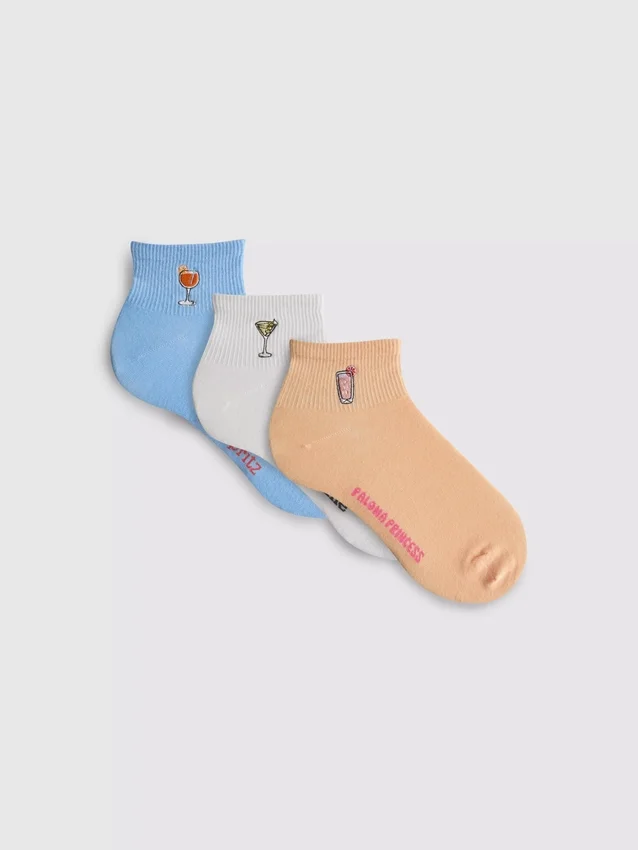 3er-Pack Cocktail-Viertellang-Socken 3er-Pack Cocktail-Viertellang-Socken