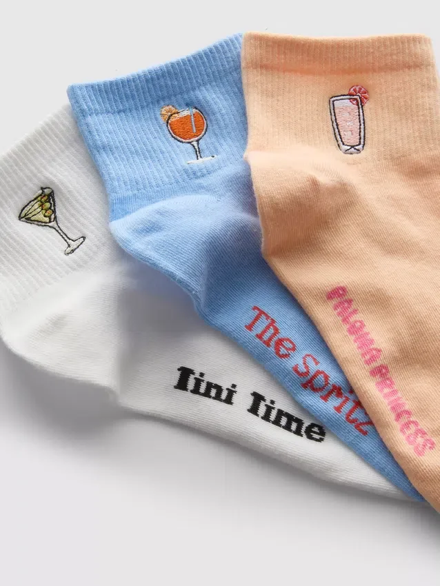3er-Pack Cocktail-Viertellang-Socken 3er-Pack Cocktail-Viertellang-Socken