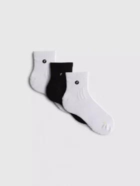 3er-Pack Mikrofaser-Quarter-Crew-Aktiv-Socken 3er-Pack Mikrofaser-Quarter-Crew-Aktiv-Socken