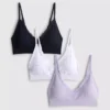 3er-Pack nahtlose Bralettes mit Spitzenbesatz 3er-Pack nahtlose Bralettes mit Spitzenbesatz