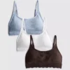 3er-Pack nahtlose Bralettes mit Spitzenbesatz 3er-Pack nahtlose Bralettes mit Spitzenbesatz
