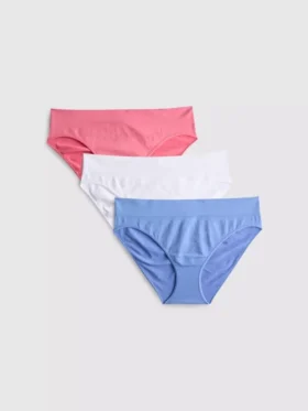 3er-Pack nahtlose, geraffte Mini-Slips