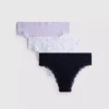 3er-Pack nahtlose, gerippte Spitzen-Tangas 3er-Pack nahtlose, gerippte Spitzen-Tangas