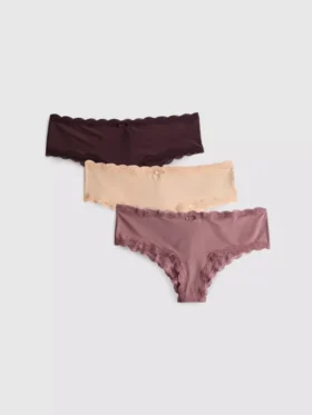 3er-Pack neutrale Hipster-Slips aus Mikrofaser