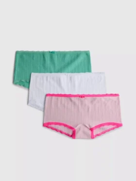 3er-Pack Pointelle-Mini-Shorts für Jungen