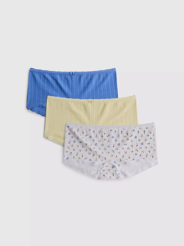 3er-Pack Pointelle-Mini-Shorts für Jungen 3er-Pack Pointelle-Mini-Shorts für Jungen