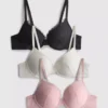 3er-Pack Push-up-BHs aus durchgehender Spitze 3er-Pack Push-up-BHs aus durchgehender Spitze