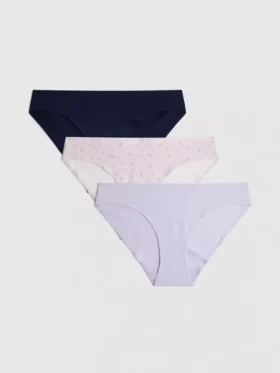3er-Pack unsichtbare Mini-Slips mit hohem Baumwollanteil