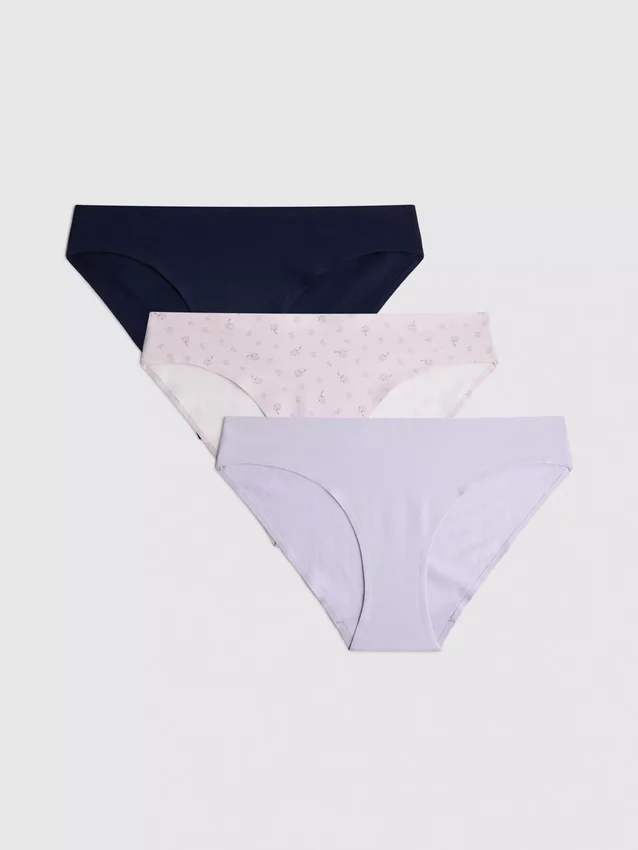 3er-Pack unsichtbare Mini-Slips mit hohem Baumwollanteil 3er-Pack unsichtbare Mini-Slips mit hohem Baumwollanteil
