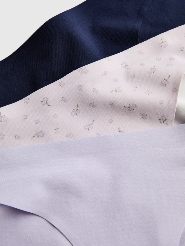 3er-Pack unsichtbare Mini-Slips mit hohem Baumwollanteil 3er-Pack unsichtbare Mini-Slips mit hohem Baumwollanteil
