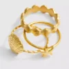 3er-Pack wasserfeste Muschelringe