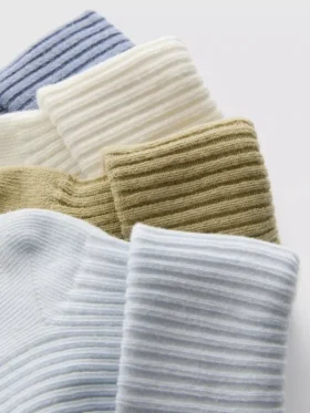 4er-Pack gerippte Babysocken