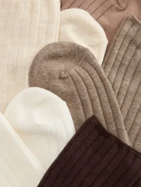 5er-Pack baumwollreiche, mehrfarbige Crew-Socken