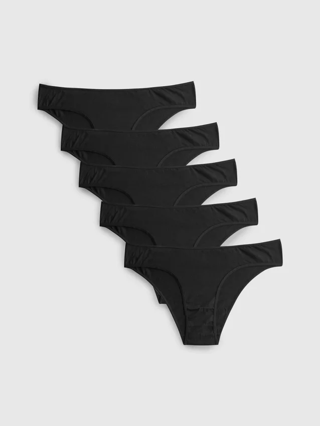 5er-Pack brasilianische Slips aus Baumwolle 5er-Pack brasilianische Slips aus Baumwolle