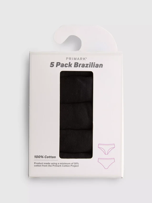 5er-Pack brasilianische Slips aus Baumwolle 5er-Pack brasilianische Slips aus Baumwolle